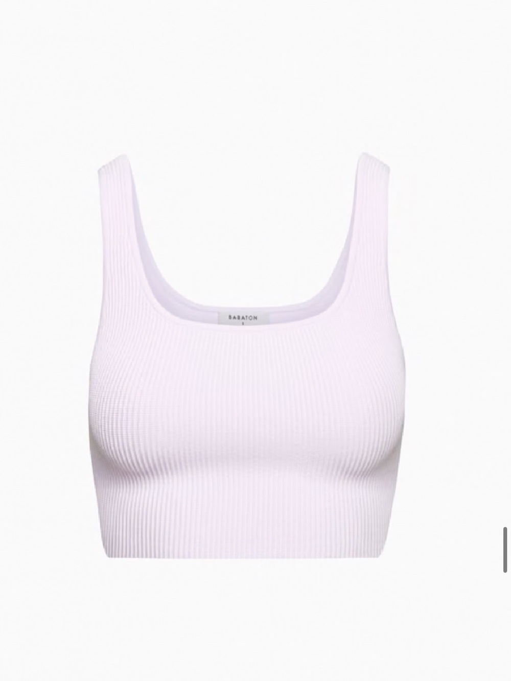 Aritzia Ribbed Scoop Neck Crop Top in Light Lavender